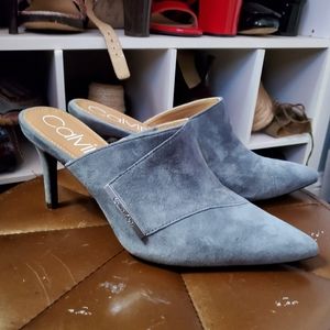 Calvin Klein high heeled mules